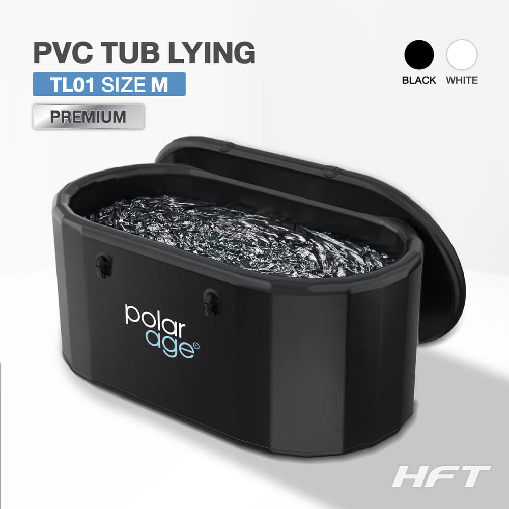 อ่างแช่น้ำเย็น HOMEFITTOOLS อ่างนอนกลม PVC รุ่น TL01M สีดำ